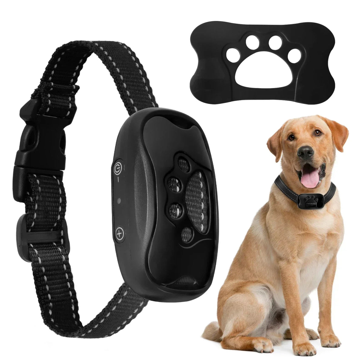 Pet Dog Anti Barking Device USB Rechargeable Dogs Training Collar Ultrasonic Stop Barking Vibration Anti Bark Collar - Lily.sg Global Shopping