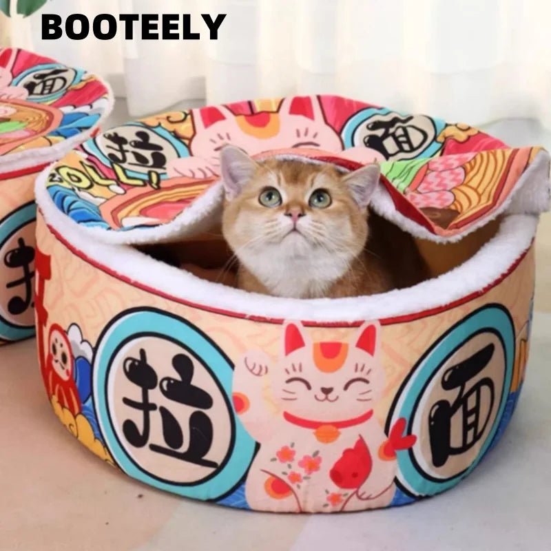 Pet Dog Cat House Kennel Super Large Instant Noodle Warm Dog Cat Nest Beds Cushion Cup Cozy Nest - Lily.sg Global Shopping