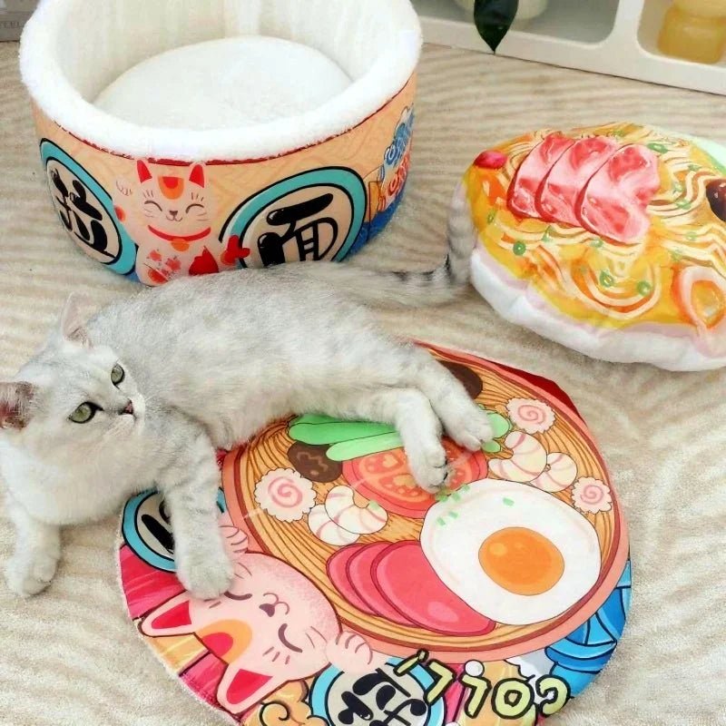 Pet Dog Cat House Kennel Super Large Instant Noodle Warm Dog Cat Nest Beds Cushion Cup Cozy Nest - Lily.sg Global Shopping