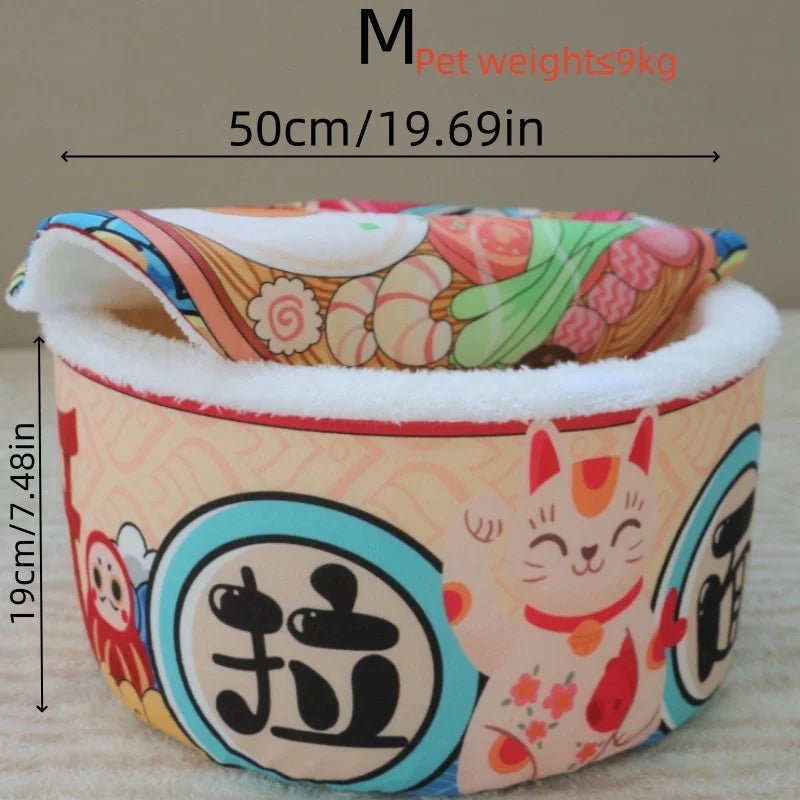 Pet Dog Cat House Kennel Super Large Instant Noodle Warm Dog Cat Nest Beds Cushion Cup Cozy Nest - Lily.sg Global Shopping