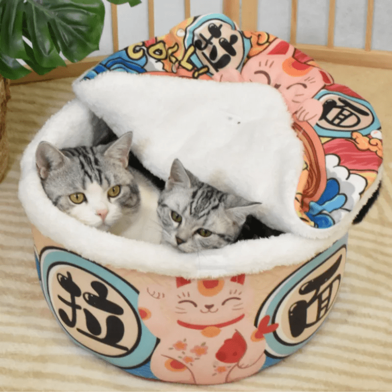 Pet Dog Cat House Kennel Super Large Instant Noodle Warm Dog Cat Nest Beds Cushion Cup Cozy Nest - Lily.sg Global Shopping