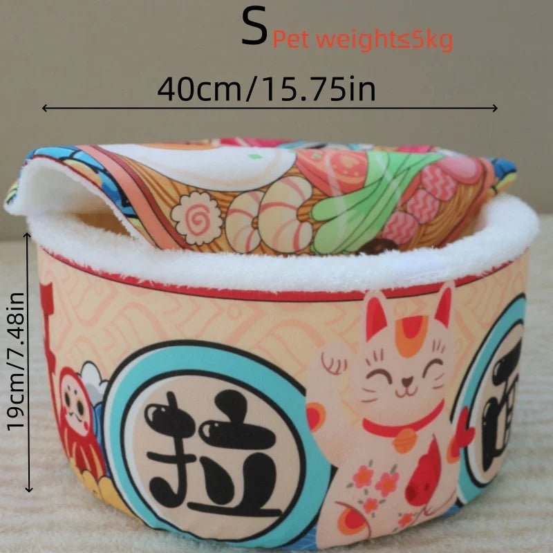 Pet Dog Cat House Kennel Super Large Instant Noodle Warm Dog Cat Nest Beds Cushion Cup Cozy Nest - Lily.sg Global Shopping