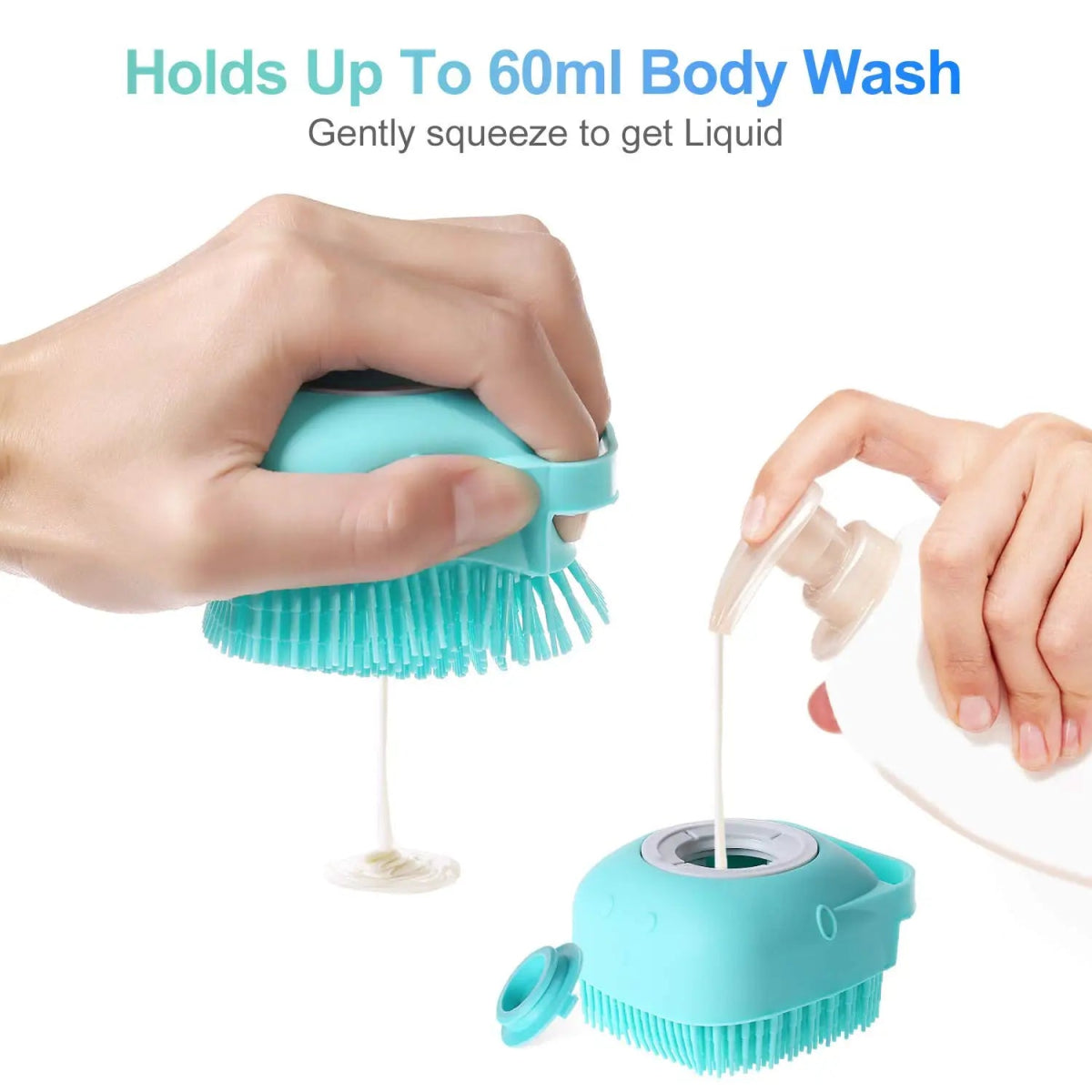 Pet Dog Shampoo Brush 2.7oz 80ml Cat Massage Comb Grooming Scrubber for Bathing Short Hair Soft Silicone Rubber - Lily.sg Global Shopping