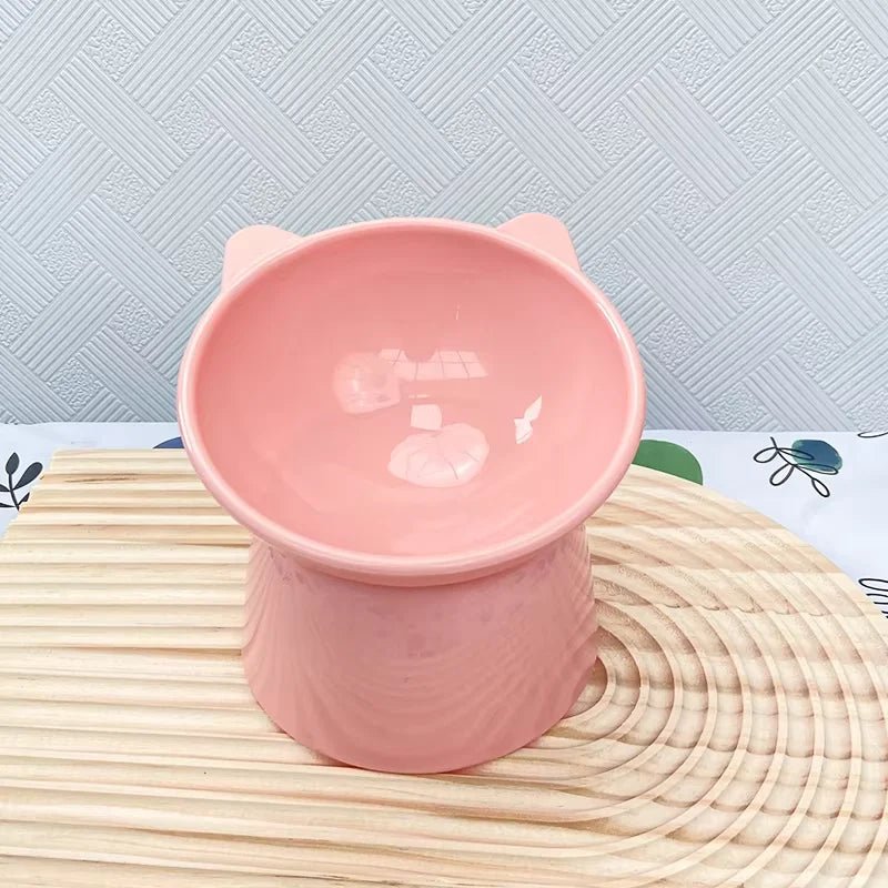 Pet Food Bowl Tilt High Bottom Neck Protector Antichoking Dog and Cat Water Bowl Antidumping Dog Feeding Supplies - Lily.sg Global Shopping