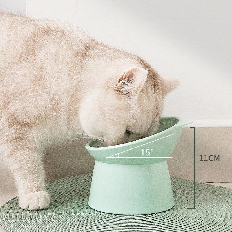 Pet Food Bowl Tilt High Bottom Neck Protector Antichoking Dog and Cat Water Bowl Antidumping Dog Feeding Supplies - Lily.sg Global Shopping