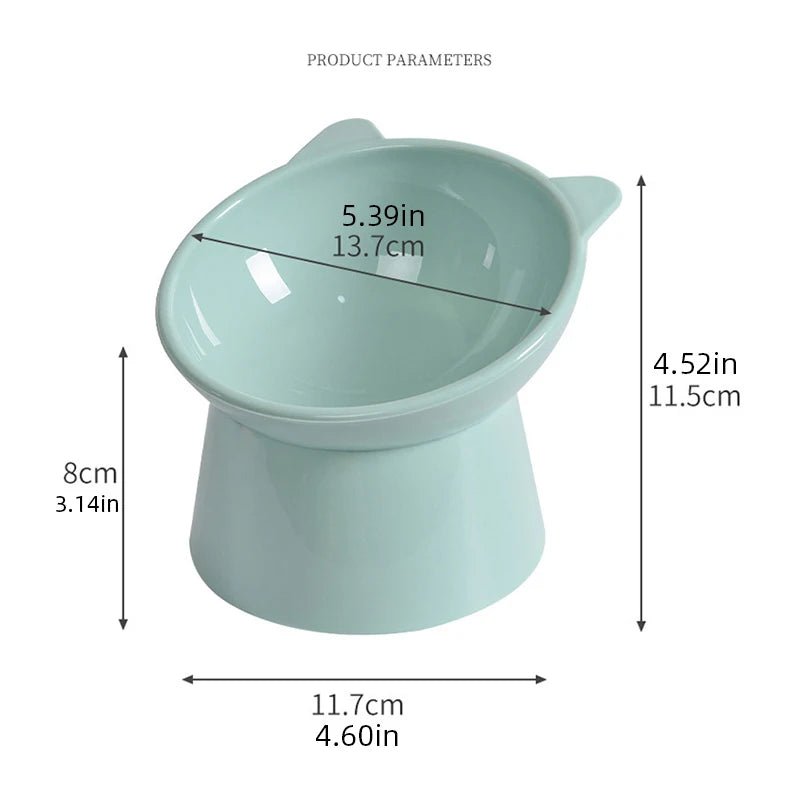 Pet Food Bowl Tilt High Bottom Neck Protector Antichoking Dog and Cat Water Bowl Antidumping Dog Feeding Supplies - Lily.sg Global Shopping