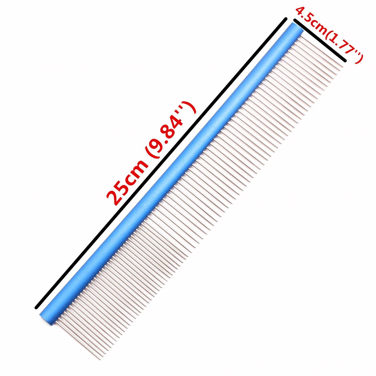 Pet Grooming Combs Aluminum Alloy Brush For Dogs Boundary Knot Massage Tools Professional Salon Cat Hair Cleaning Crescent Combs - Lily.sg Global Shopping
