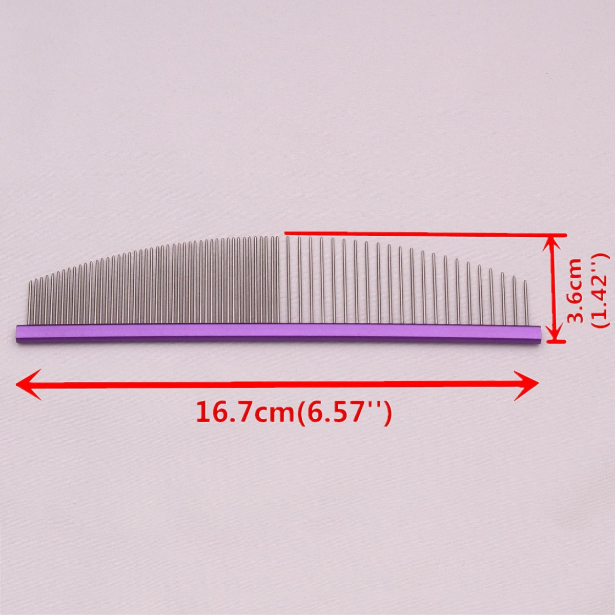 Pet Grooming Combs Aluminum Alloy Brush For Dogs Boundary Knot Massage Tools Professional Salon Cat Hair Cleaning Crescent Combs - Lily.sg Global Shopping