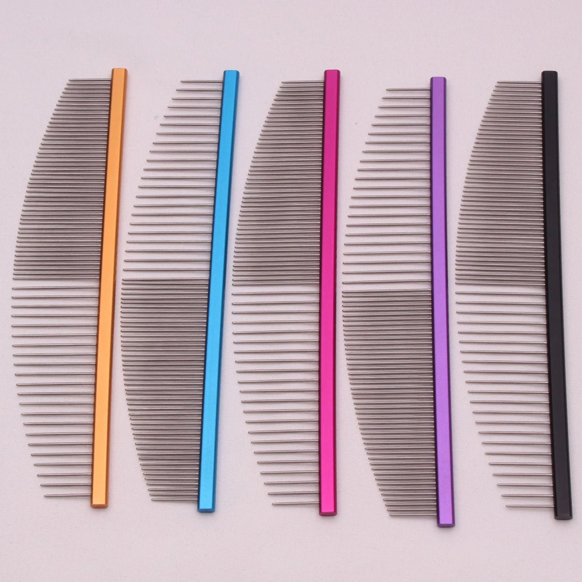Pet Grooming Combs Aluminum Alloy Brush For Dogs Boundary Knot Massage Tools Professional Salon Cat Hair Cleaning Crescent Combs - Lily.sg Global Shopping