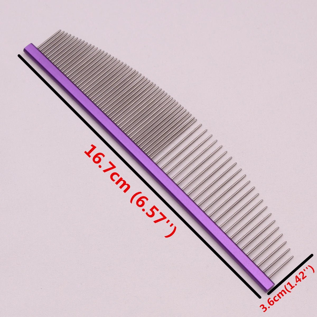 Pet Grooming Combs Aluminum Alloy Brush For Dogs Boundary Knot Massage Tools Professional Salon Cat Hair Cleaning Crescent Combs - Lily.sg Global Shopping
