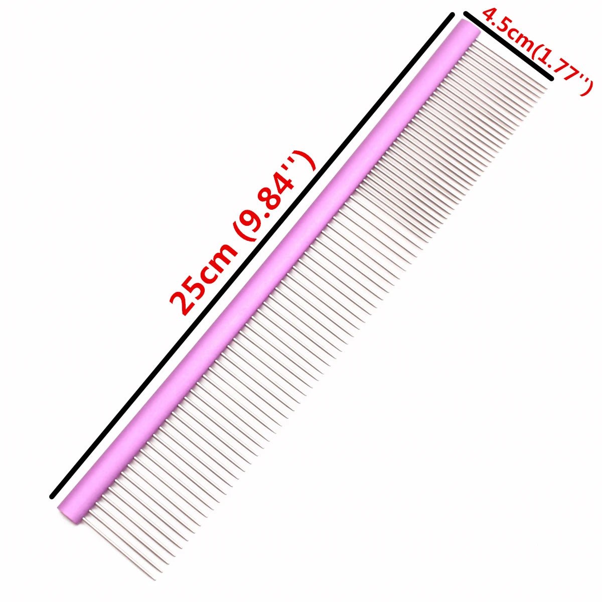 Pet Grooming Combs Aluminum Alloy Brush For Dogs Boundary Knot Massage Tools Professional Salon Cat Hair Cleaning Crescent Combs - Lily.sg Global Shopping