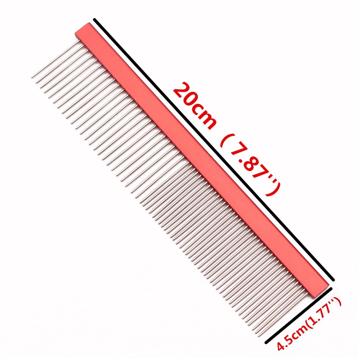 Pet Grooming Combs Aluminum Alloy Brush For Dogs Boundary Knot Massage Tools Professional Salon Cat Hair Cleaning Crescent Combs - Lily.sg Global Shopping