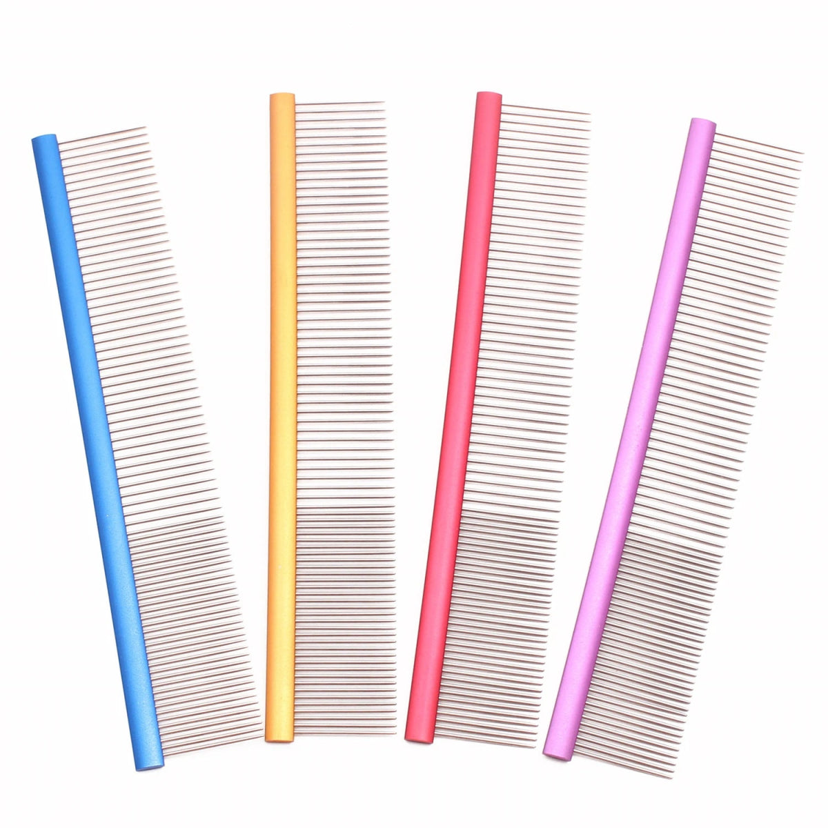 Pet Grooming Combs Aluminum Alloy Brush For Dogs Boundary Knot Massage Tools Professional Salon Cat Hair Cleaning Crescent Combs - Lily.sg Global Shopping