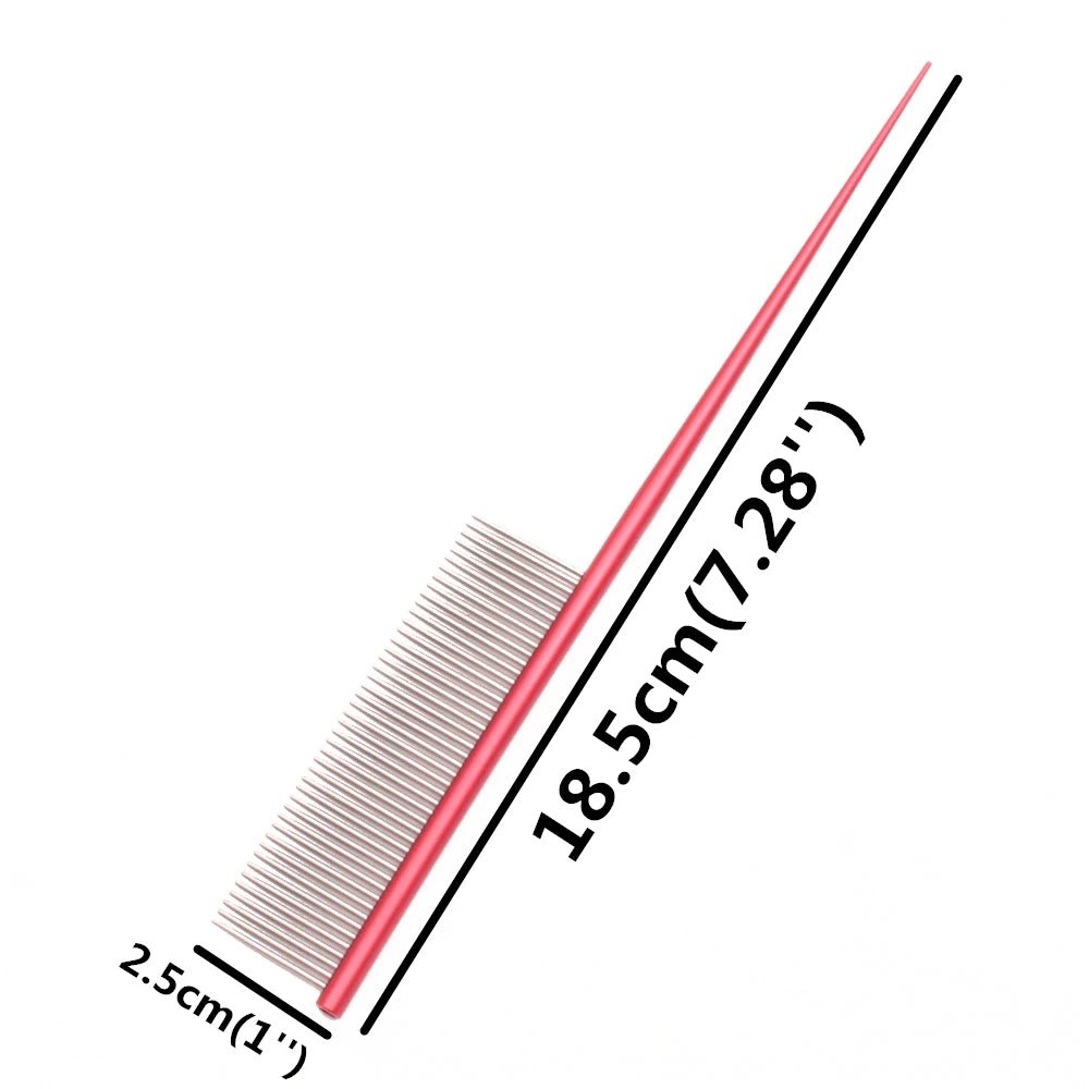 Pet Grooming Combs Aluminum Alloy Brush For Dogs Boundary Knot Massage Tools Professional Salon Cat Hair Cleaning Crescent Combs - Lily.sg Global Shopping