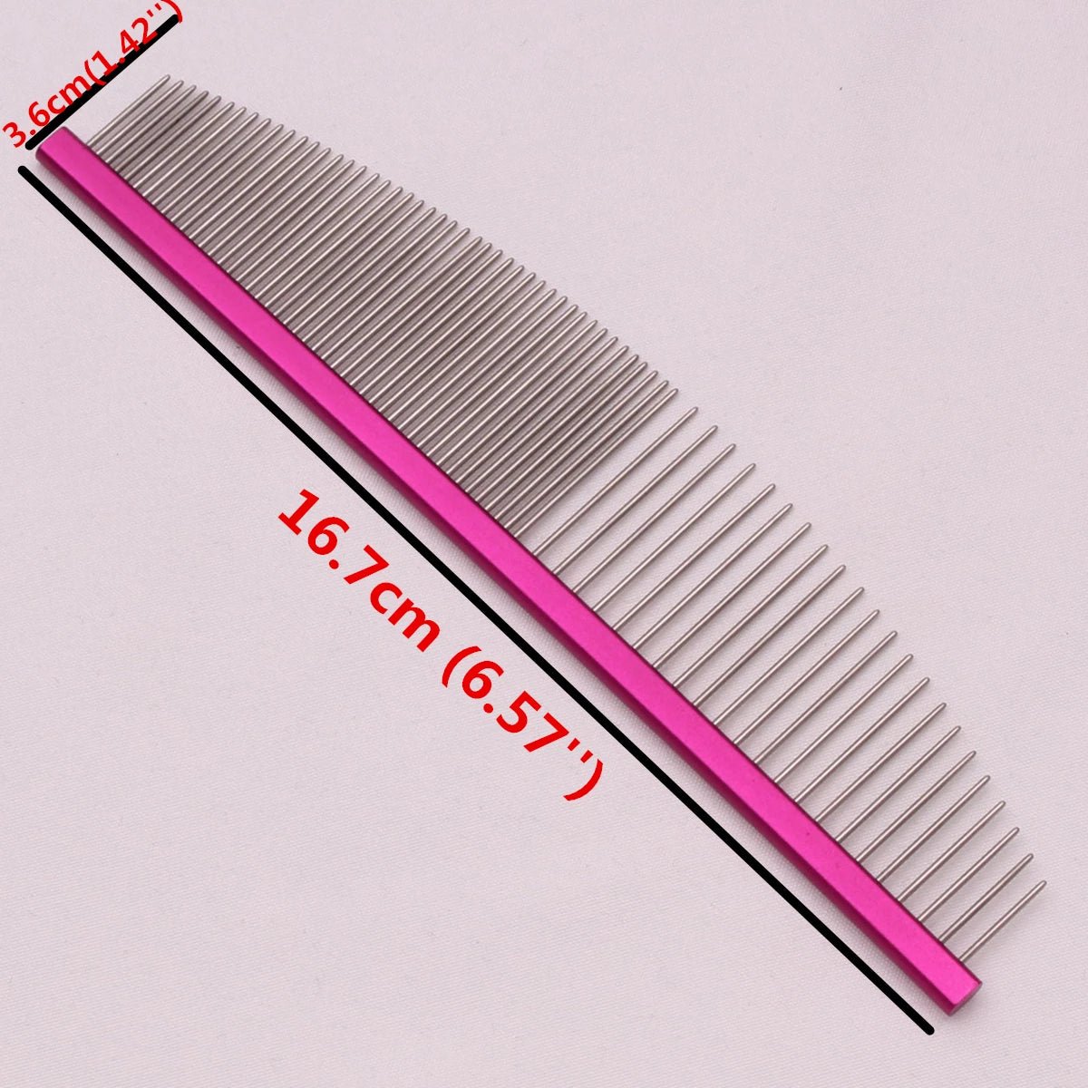 Pet Grooming Combs Aluminum Alloy Brush For Dogs Boundary Knot Massage Tools Professional Salon Cat Hair Cleaning Crescent Combs - Lily.sg Global Shopping