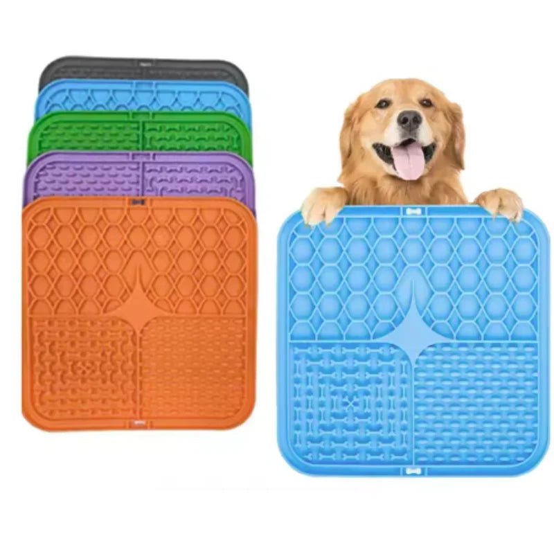 Pet Lick Silicone Mat Dogs Pet Slow Food Plate for Dog Bathing Distraction Silicone Dog Sucker Food Training Dog Feeder Supplies - Lily.sg Global Shopping