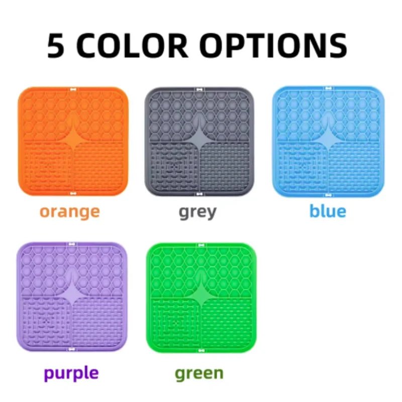 Pet Lick Silicone Mat Dogs Pet Slow Food Plate for Dog Bathing Distraction Silicone Dog Sucker Food Training Dog Feeder Supplies - Lily.sg Global Shopping