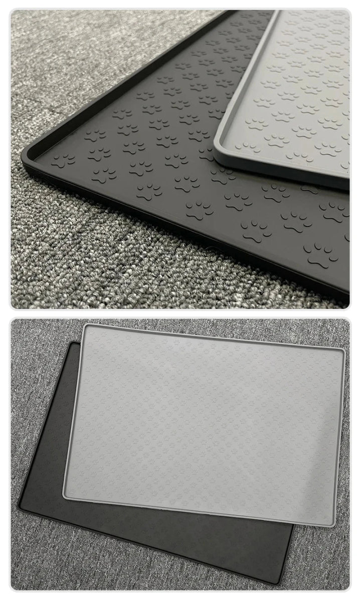 Pet Placemat Cat Dog Drinking Feeding Placemat Feeder Mats Cat Feed Mat Dog Food bowl Mat Silicone Waterproof Pet Bowl Pad - Lily.sg Global Shopping