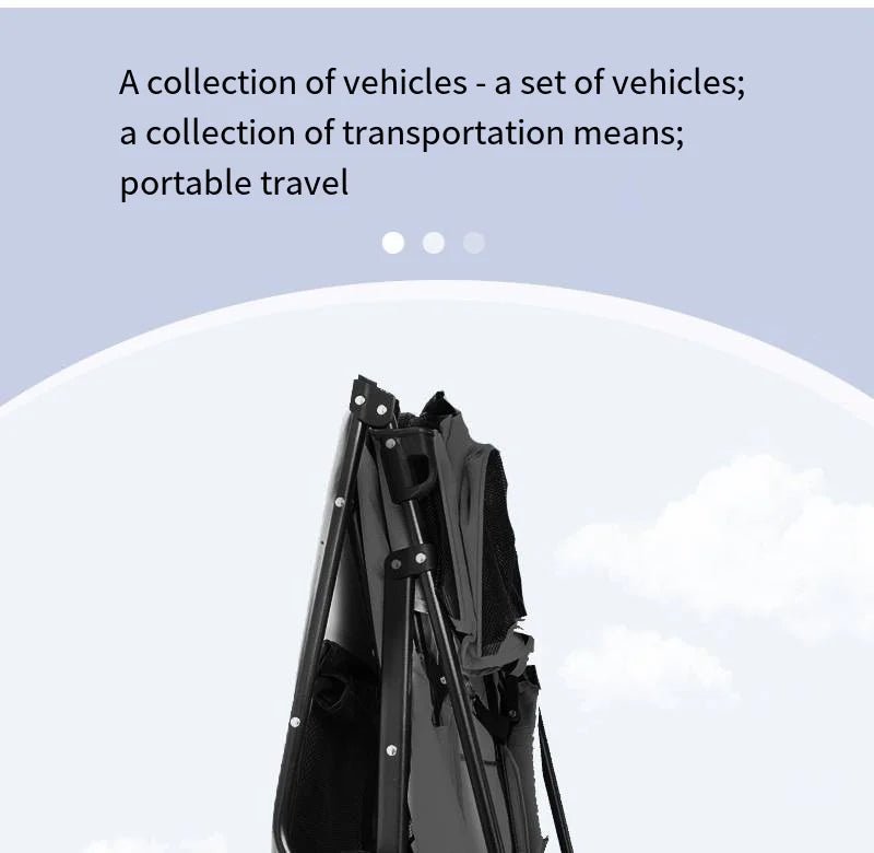 Pet Stroller with A Load - bearing Capacity of 20kg Cat Dog Stroller Small Lightweight Foldable Teddy Bear Outdoor Cart Detachable - Lily.sg Global Shopping