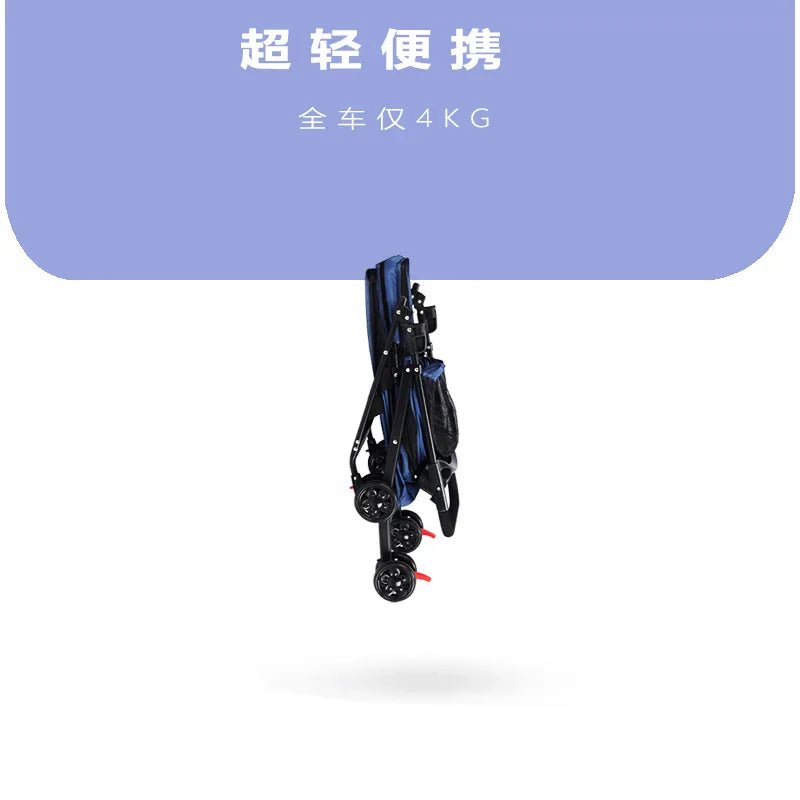 Pet Strollers Cart Cat Dog Small Dog Cat Teddy Cart Out Lightweight Folding Pet Products - Lily.sg Global Shopping