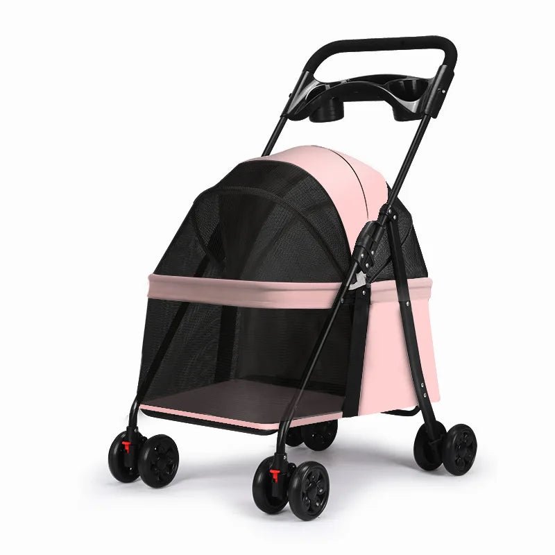 Pet Strollers Cart Cat Dog Small Dog Cat Teddy Cart Out Lightweight Folding Pet Products - Lily.sg Global Shopping
