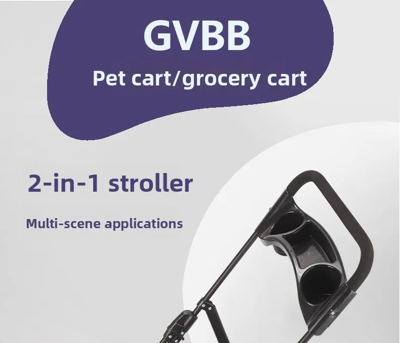 Pet Strollers Cart Cat Dog Small Dog Cat Teddy Cart Out Lightweight Folding Pet Products - Lily.sg Global Shopping