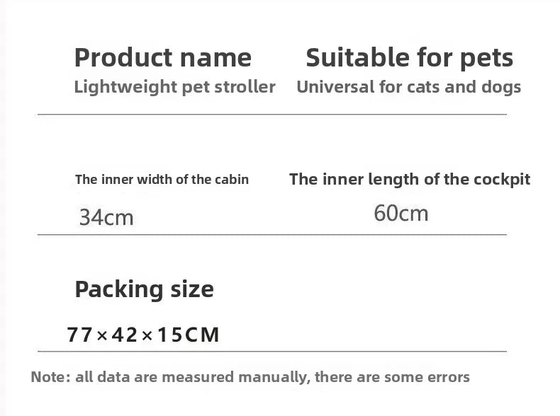 Pet Strollers Cart Cat Dog Small Dog Cat Teddy Cart Out Lightweight Folding Pet Products - Lily.sg Global Shopping