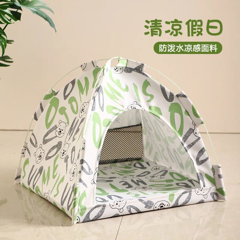 Pet Tent Bed Removable Cat Sofa Basket Canvas Semi - enclosed Cat House Dog Cave Hut Cat Sleeping Bed for Room Decor Pet Supplies - Lily.sg Global Shopping