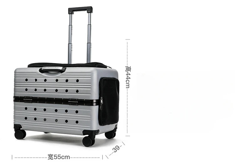 Pet Trolley Bag Case Carrier for Cats Expands Transparent Puppy Move Bag Travel with Wheels Pet Items Portable Cat Holder Basket - Lily.sg Global Shopping