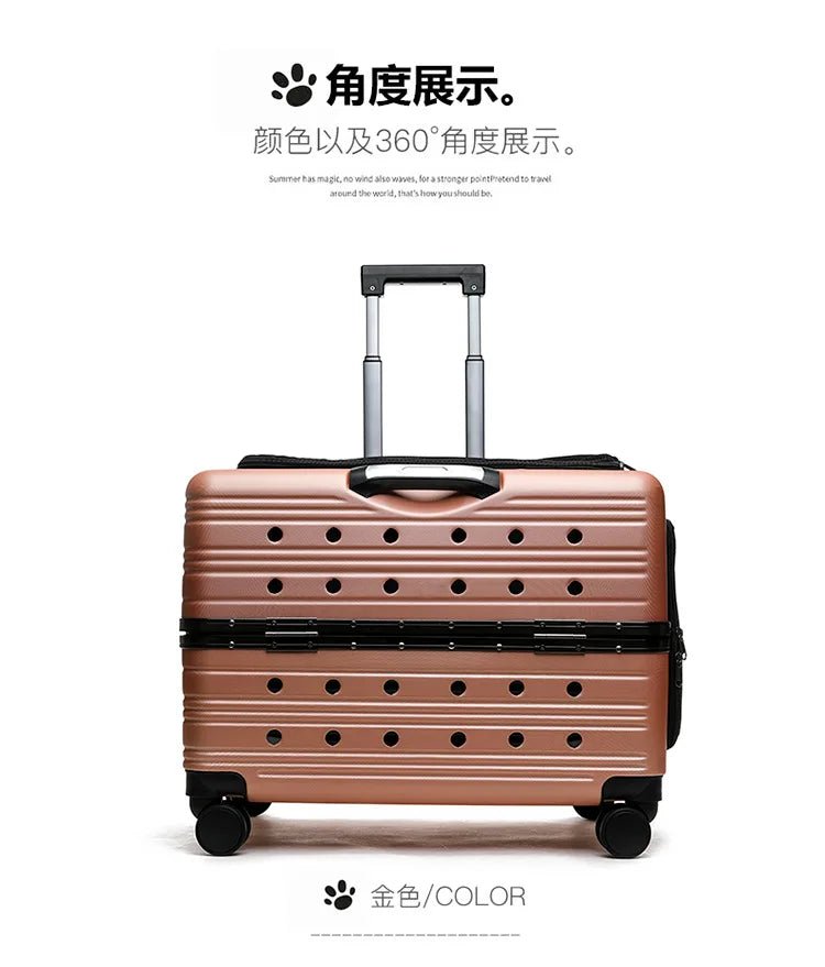 Pet Trolley Bag Case Carrier for Cats Expands Transparent Puppy Move Bag Travel with Wheels Pet Items Portable Cat Holder Basket - Lily.sg Global Shopping