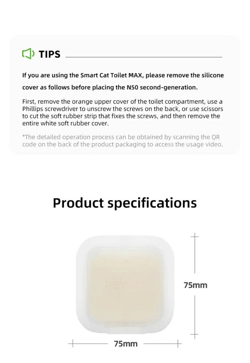 PETKIT N50 Second Deodorant cubes generation For PURA MAX cat litter box automatic Pet supplies Cats puramax2 parts deodorizer - Lily.sg Global Shopping