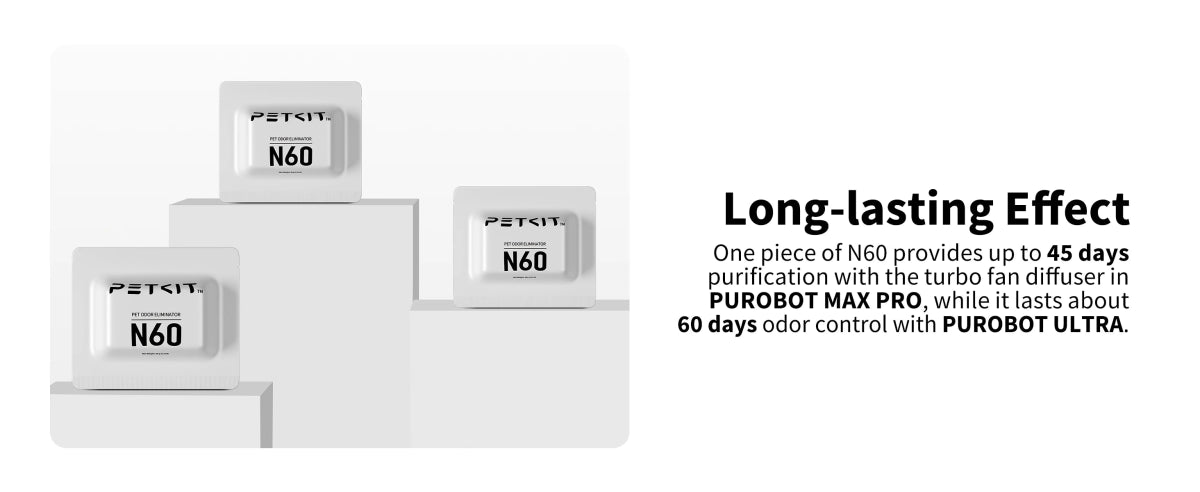 PETKIT N60 Pet Odor Control for Purobot Ultra and Purobot Max Pro Self - Cleaning Cat Litter Box Long - Lasting Effective Litter Box - Lily.sg Global Shopping