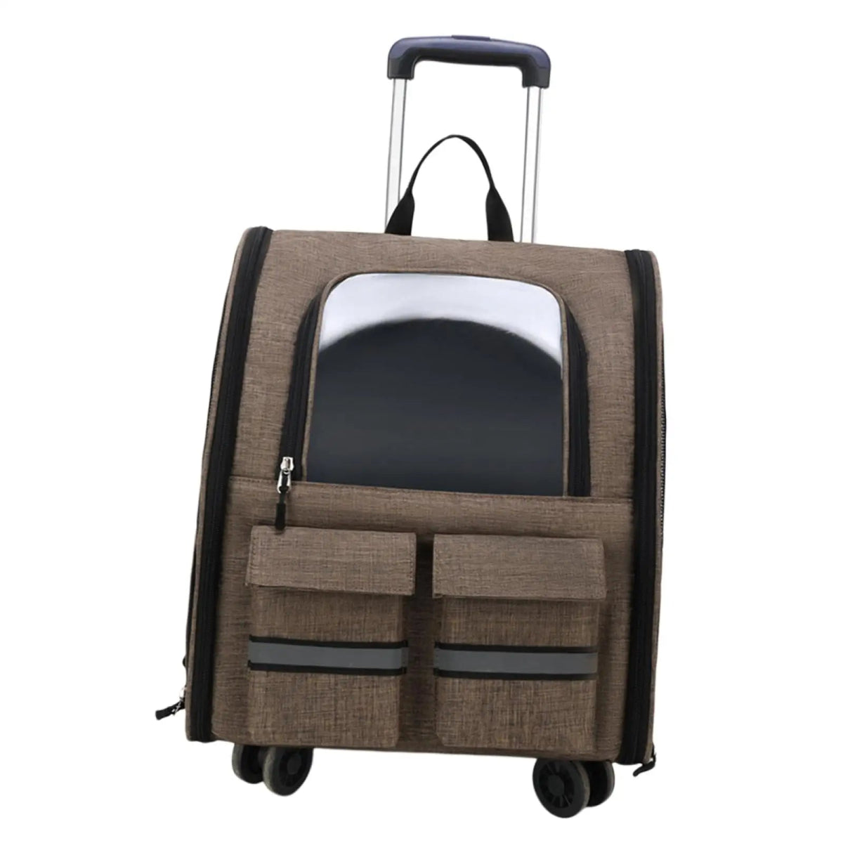 Portable Cat Trolley Case Backpack with Handle Pet Carrier Handbag Carrying Bag for Small Cats Doggy Travel Outdoor Transparent - Lily.sg Global Shopping