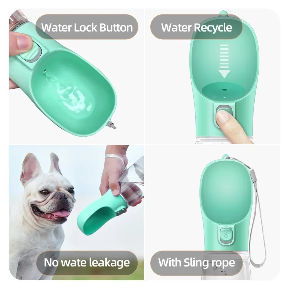 Portable Dog Water Bottle For Small Large Dogs Cat Outdoor Leakproof Walking Drinking Bowls Chihuahua French Bulldog Supplies - Lily.sg Global Shopping