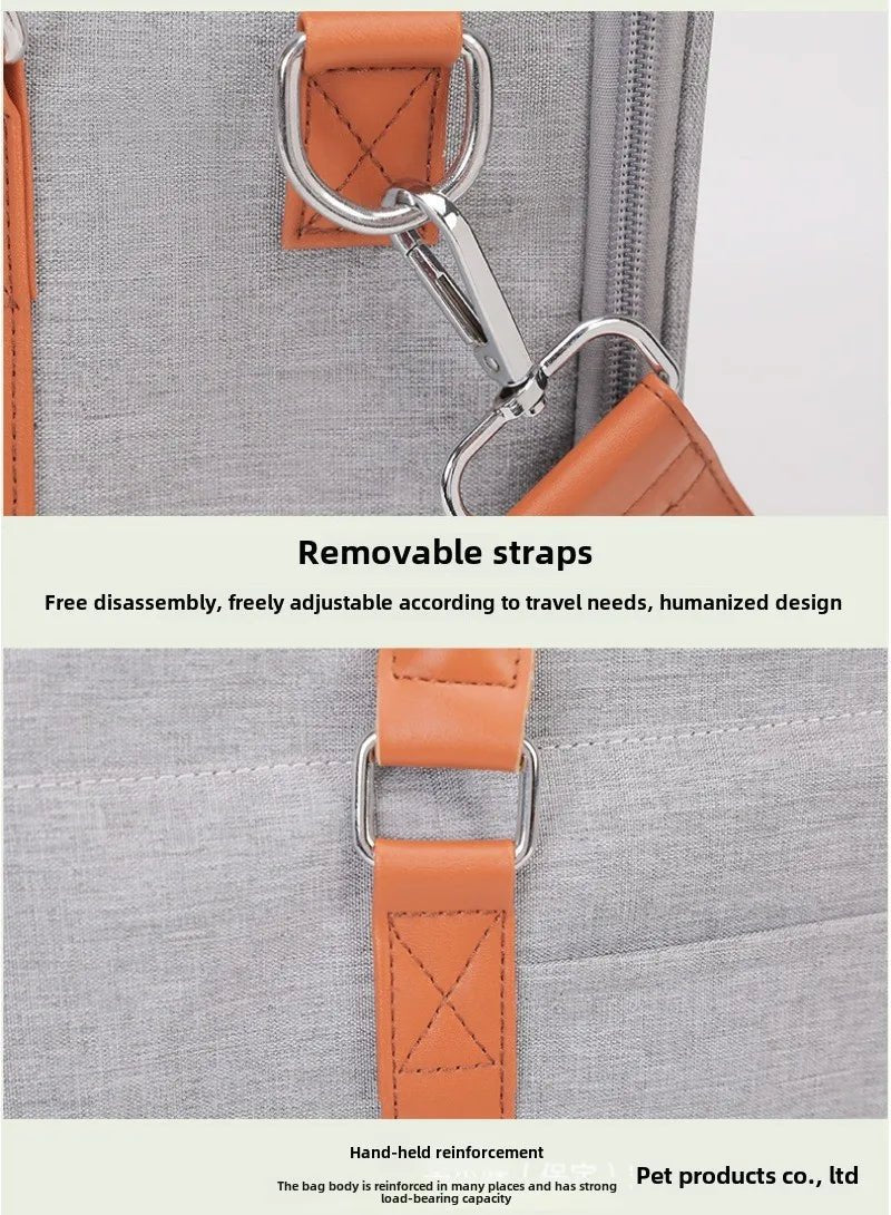 Portable Pet Carrier Backpack with Wheels Cat Cart Portable Supplies for Going Out Folding Luggage Pets Bag Products Supplies - Lily.sg Global Shopping