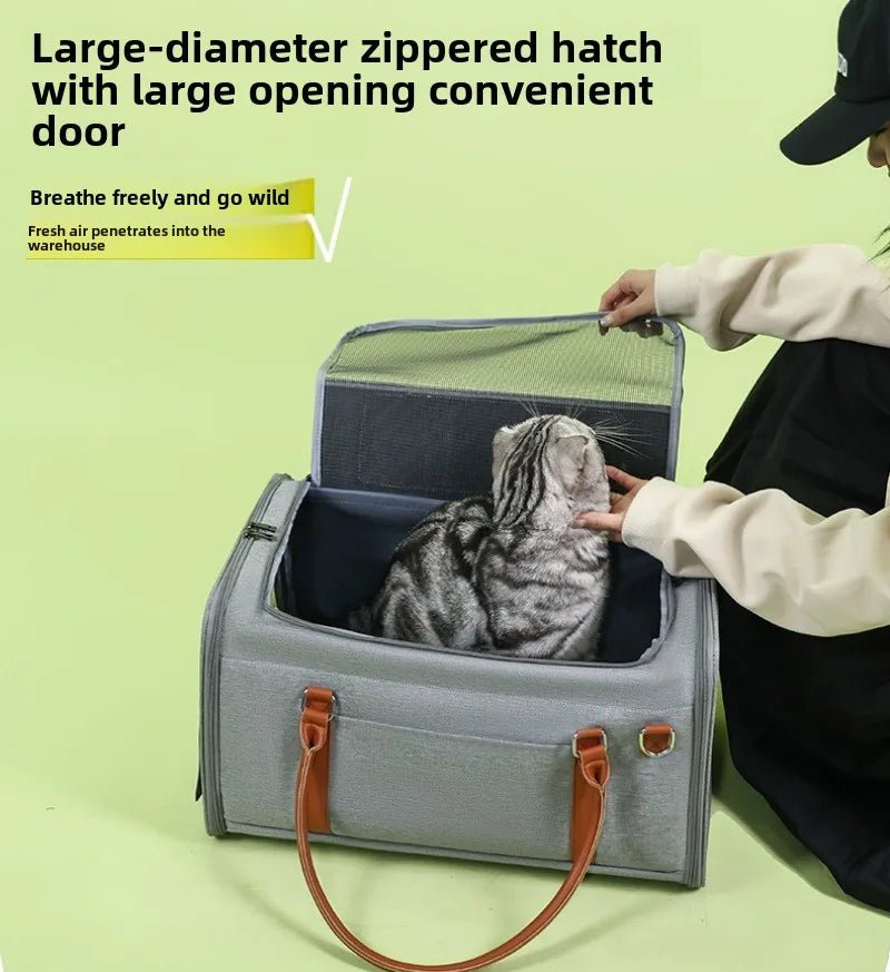 Portable Pet Carrier Backpack with Wheels Cat Cart Portable Supplies for Going Out Folding Luggage Pets Bag Products Supplies - Lily.sg Global Shopping