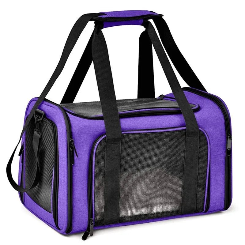 Portable Pet Carrier for Cats and Small Dogs, Foldable Travel Bag with Mesh Window, Lightweight Large Capacity Car Seat Carrier - Lily.sg Global Shopping