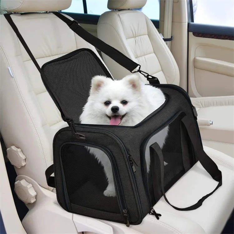 Portable Pet Carrier for Cats and Small Dogs, Foldable Travel Bag with Mesh Window, Lightweight Large Capacity Car Seat Carrier - Lily.sg Global Shopping