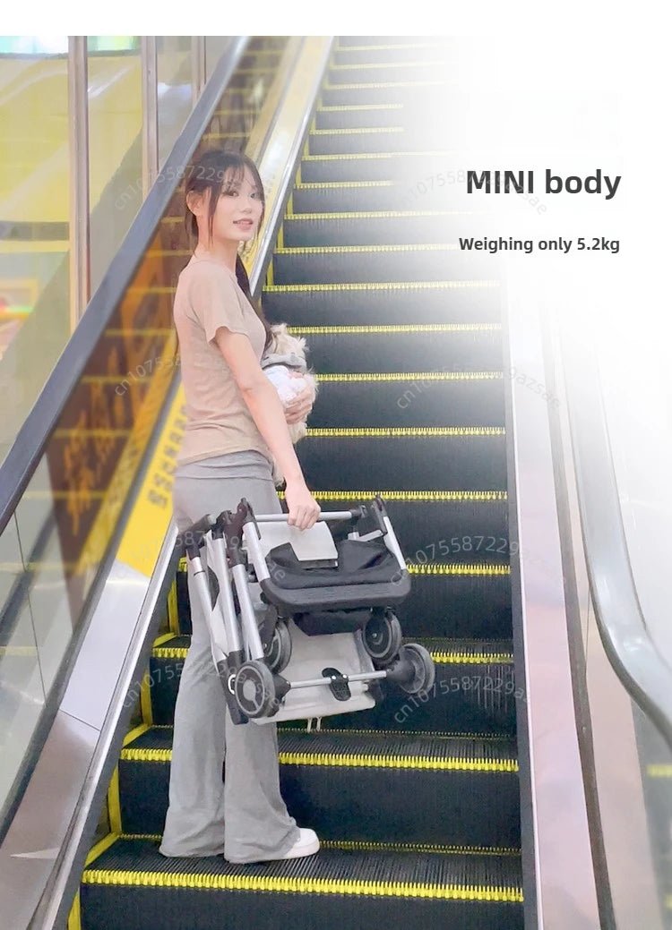 Portable pet stroller Ultra - light and easy to fold Large capacity pet stroller can accommodate two cats at the same time - Lily.sg Global Shopping