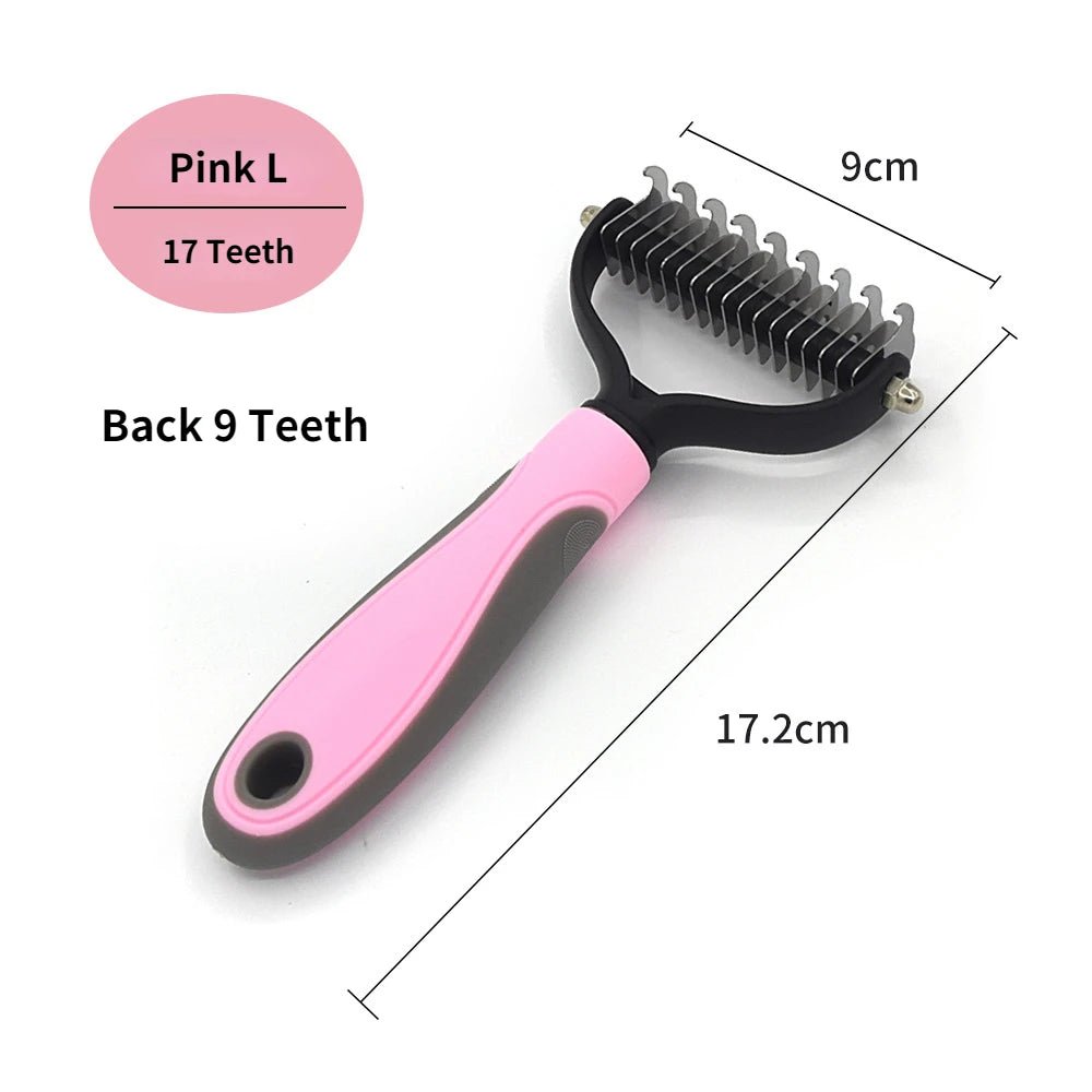 Professional Pet Deshedding Brush Dog Hair Remover Pet Fur Knot Cutter Puppy Cat Comb Brushes Dogs Grooming Shedding Supplies - Lily.sg Global Shopping