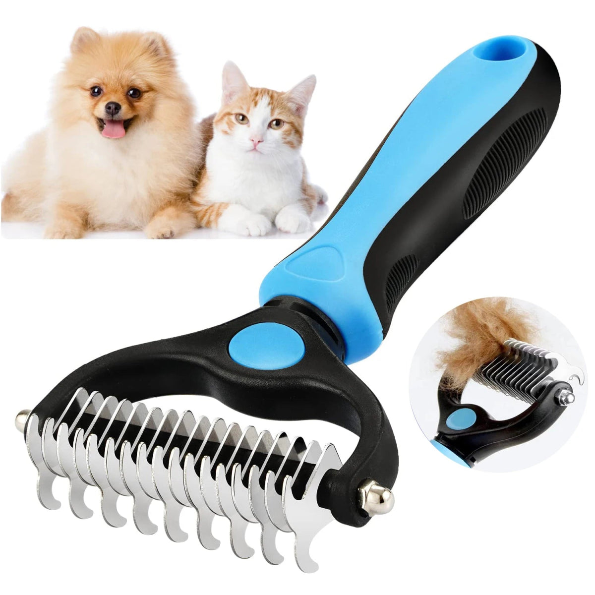 Professional Pet Deshedding Brush Dog Hair Remover Pet Fur Knot Cutter Puppy Cat Comb Brushes Dogs Grooming Shedding Supplies - Lily.sg Global Shopping