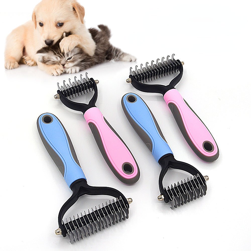 Professional Pet Deshedding Brush Dog Hair Remover Pet Fur Knot Cutter Puppy Cat Comb Brushes Dogs Grooming Shedding Supplies - Lily.sg Global Shopping
