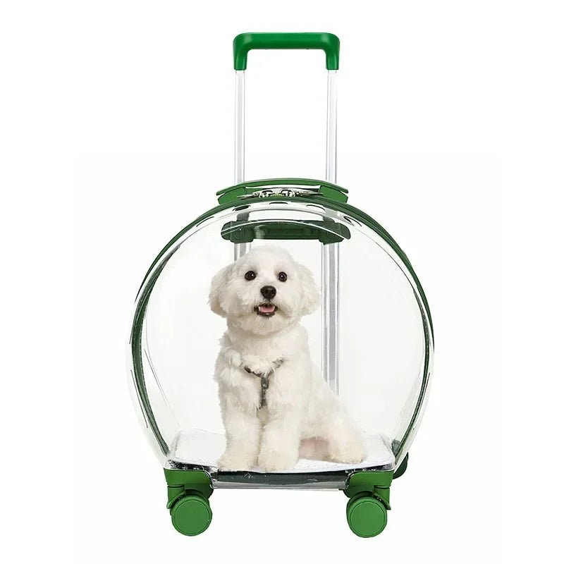 Puppy Move Trolley Cat Carriers Transparent Pet Backpack Animal Transportation and Goods for Travel Pet Supplies with Wheels - Lily.sg Global Shopping