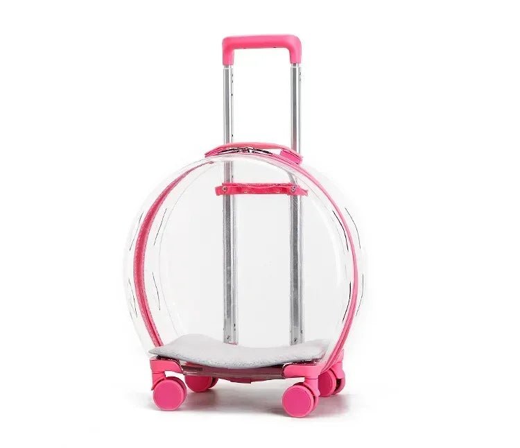 Puppy Move Trolley Cat Carriers Transparent Pet Backpack Animal Transportation and Goods for Travel Pet Supplies with Wheels - Lily.sg Global Shopping
