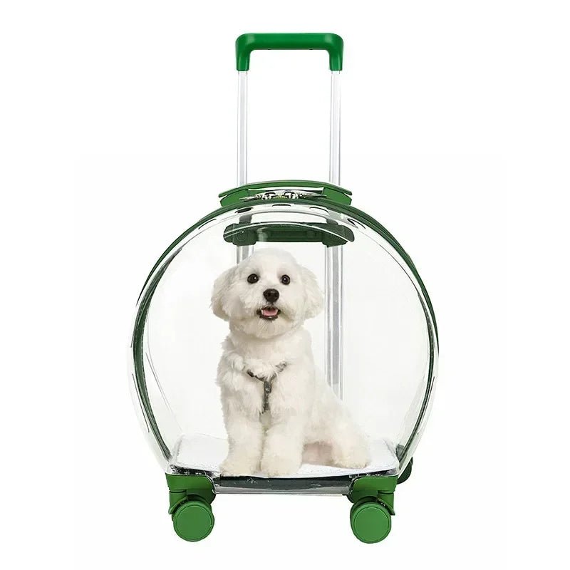 Puppy Move Trolley Cat Carriers Transparent Pet Backpack Animal Transportation and Goods for Travel Pet Supplies with Wheels - Lily.sg Global Shopping