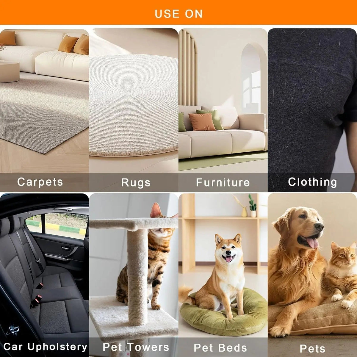 Reusable Electrostatic Pet Hair Removal Mitts Cat Dog Hair Collection Brush Sticking Device Home Hair Scraper Grooming Gloves - Lily.sg Global Shopping