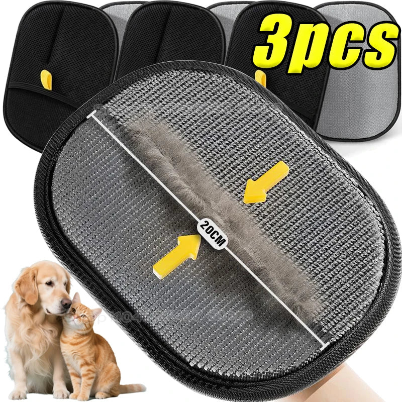 Reusable Electrostatic Pet Hair Removal Mitts Cat Dog Hair Collection Brush Sticking Device Home Hair Scraper Grooming Gloves - Lily.sg Global Shopping
