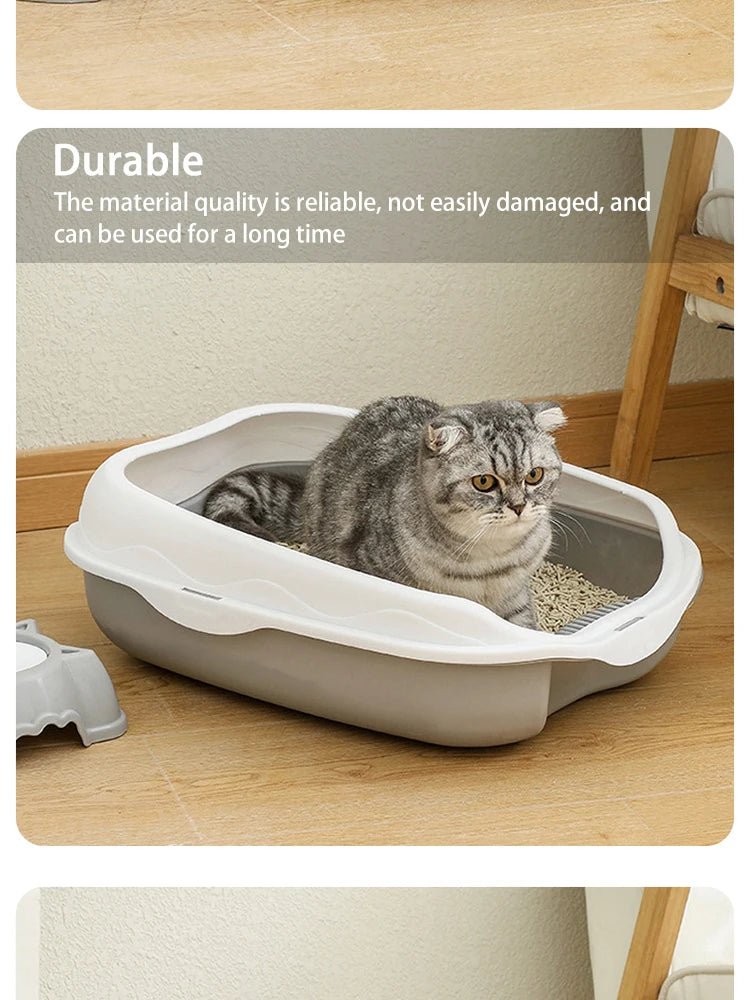 Semi - enclosed Litter Box Spatter - proof Cat Toilet Large Kitten Cleaning Supplies Large Cat Poop Bowl Pet Bupplies - Lily.sg Global Shopping