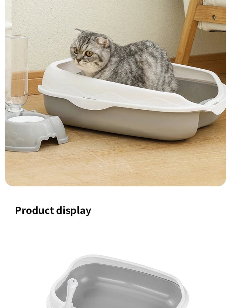 Semi - enclosed Litter Box Spatter - proof Cat Toilet Large Kitten Cleaning Supplies Large Cat Poop Bowl Pet Bupplies - Lily.sg Global Shopping