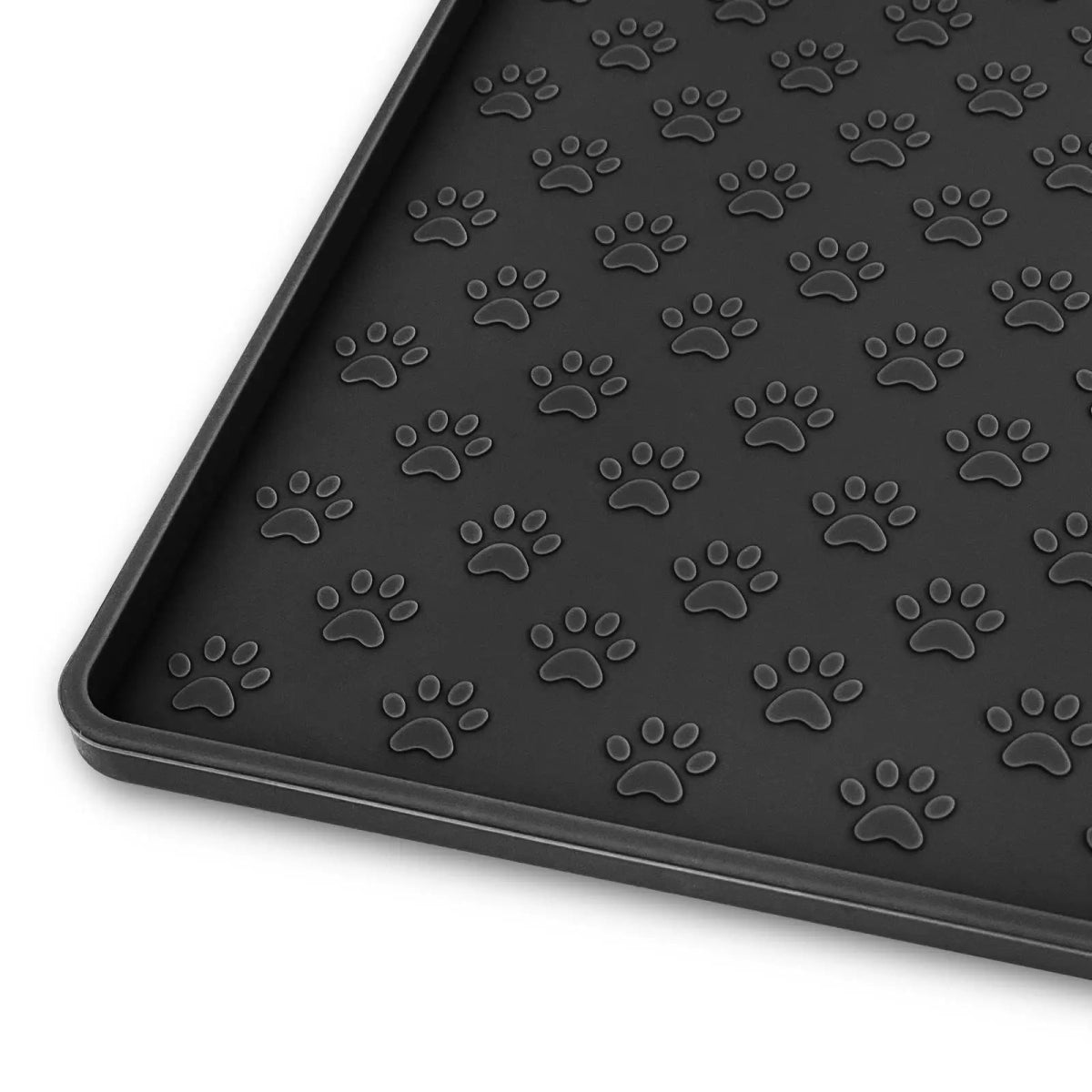 Silicone Paw Print Dog Feeding Mat, Anti - Overflow Raised Edge Pet Placemat for Dog Food and Water Bowl - Lily.sg Global Shopping